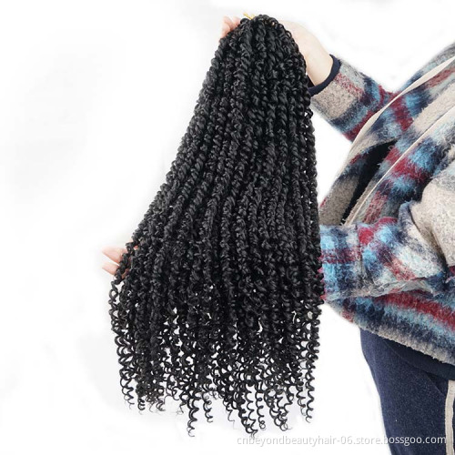 Passion Twist Crochet Hair 22 inches Wholesale braiding hair for women Synthetic Crochet Braid Hair Bulk